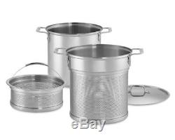 All Clad 12 Quart Multi Pot with Perforated Steel Pasta & Steamer Basket NIB