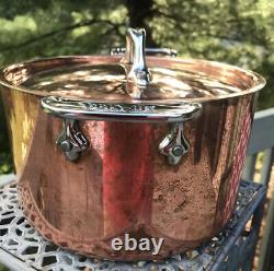 All Clad 4 Quart Copper Stainless Steel Soup Pot Copper Silver With Lid