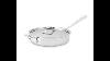 All Clad 4403 Stainless Steel Tri Ply Bonded Dishwasher Safe 3 Quart Saute Pan With Lid Silver