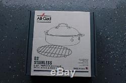 All-Clad 4515 Stainless Steel 3-Ply Bonded French Braiser with Rack, 6-Quart