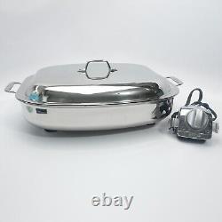 All-Clad 6 Quart Electric Skillet 6701 Stainless Steel Complete Roaster EUC