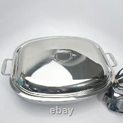 All-Clad 6 Quart Electric Skillet 6701 Stainless Steel Complete Roaster EUC