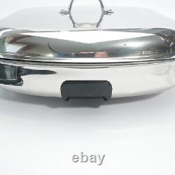 All-Clad 6 Quart Electric Skillet 6701 Stainless Steel Complete Roaster EUC