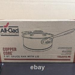 All-Clad 6203 SS Copper Core 3 Quart Saucepan Silver