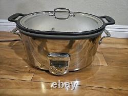 All-Clad 7-Quart Slow Cooker Model SC01 Stainless Steel w Insert