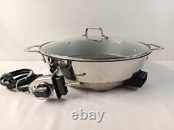 All-Clad 7 quart Electric Stainless Steel Skillet #SK492D50 with Lid & Power Cord