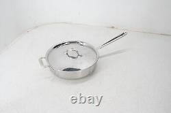 All Clad 8701005075 3 Ply Stainless Steel Large Weeknight Frying Pan 4 Quart