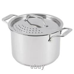 All-Clad All Clad Simply Strain Stainless Steel Stockpot With Lid 8 Quart