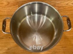 All Clad Aluminum Core Stainless 8 Quart Soup Pasta Pot With Lid-NICE! -FAST
