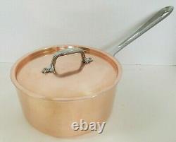 All Clad Copper 4 Quart Saucepan with Lid