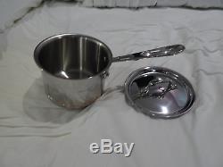 All-Clad Copper-Core 2 QT Quart Sauce Pan With Lid New witho box