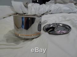 All-Clad Copper-Core 2 QT Quart Sauce Pan With Lid New witho box