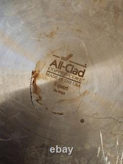 All-Clad Copper Core 3 Quart Stainless Steel Pan No. 07412 SEE PHOTOS