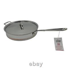 All Clad Copper Core 5-ply Bonded Cookware Saute Pan with lid 5 quart