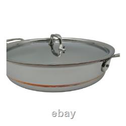 All Clad Copper Core 5-ply Bonded Cookware Saute Pan with lid 5 quart