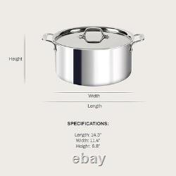 All-Clad D3 3-Ply Stainless Steel Stockpot with Lid 8 Quart Brand New