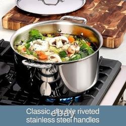 All-Clad D3 3-Ply Stainless Steel Stockpot with Lid 8 Quart Brand New