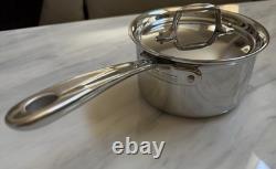 All-Clad D3 Everyday 1.5 Quart Stainless Steel Polished Saucepan With Lid NEW