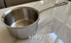 All-Clad D3 Everyday 1.5 Quart Stainless Steel Polished Saucepan With Lid NEW