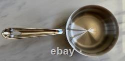 All-Clad D3 Polished Stainless Steel 1 Quart Saucepan NEW