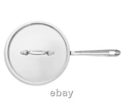 All-Clad D3 Stainless Steel 2 Quart Saucier Polished With Lid NEW