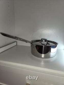 All-Clad D3 Stainless Steel 3 Quart Sauce Pan With Lid NEW