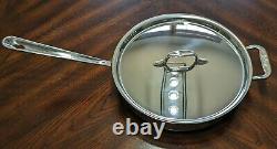All Clad D3 Stainless Steel 3 Quart Saute with Lid new 3 qt
