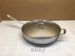All-Clad D3 Stainless Steel 6 Quart Saute Pan Covered