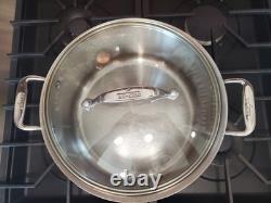 All Clad D3 Stainless Steel 8 Quart Stock Pot with All Clad Glass Lid