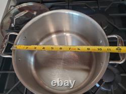 All Clad D3 Stainless Steel 8 Quart Stock Pot with All Clad Glass Lid