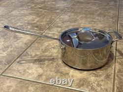 All-Clad D3 Stainless Steel Double Handle 3 Quart Sauce Pan With Lid