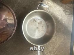 All Clad D5 Polished D5 5-ply Stainless Steel 4 Quart Saute Pan with Lid 11.5