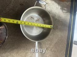 All Clad D5 Polished D5 5-ply Stainless Steel 4 Quart Saute Pan with Lid 11.5
