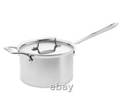 All-Clad D5 Polished Stainless Steel 5-Ply 4-qt sauce Pan with Lid