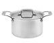 All Clad D5 Soup Pot 4 Quart With Lid Sd552043 Stainless Steel Nib