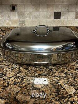 All-Clad Deluxe 6 Quart Electric Skillet 6701 Stainless Steel With Lid Excellent