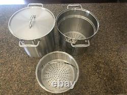 All-Clad Gourmet Accessories 12 Quart Multi-Cooker withTwo Steamer Baskets + Lid