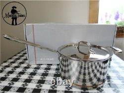 All-Clad LIGHTLY USED SS COPPER CORE 4 Quart Sauce Pan with Loop Lid IN BOX