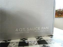 All-Clad LIGHTLY USED SS COPPER CORE 4 Quart Sauce Pan with Loop Lid IN BOX