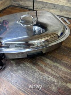 All-Clad Polished Stainless Steel Electric Skillet Model 6701 E105725 6 Quart