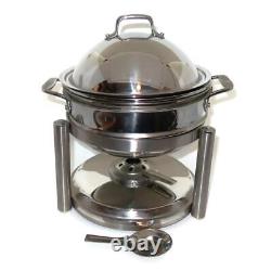 All-Clad Round 2 Quart Stainless Steel Chafing Dish Plus Clear Mauviel 1830 Lid