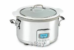 All-Clad SD710851 4-Quart Slow Cooker with White Ceramic Insert & Glass Top NDB