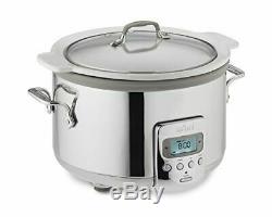 All-Clad SD710851 4-Quart Slow Cooker with White Ceramic Insert & Glass Top NDB