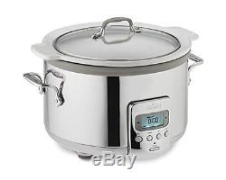 All-Clad SD710D51 4-Quart Slow Cooker with White Ceramic Insert & Glass Lid NBB