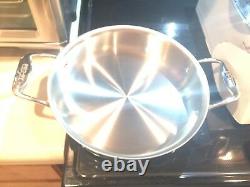 All-Clad Stainless 3 quart sauteuse with All Clad spoon new in box