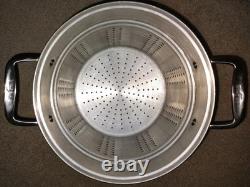 All-Clad Stainless Steel 12 Quart Multi Stock Pot with Pasta Strainer, Steamer Lid