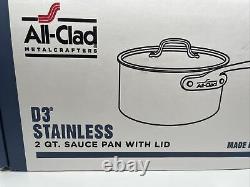 All-Clad Stainless Steel 2 Quart Sauce Pan with Lid
