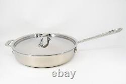 All-Clad Stainless Steel 3 Quart 11 Saute Pan with Lid Two Handles Vintage
