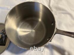 All-Clad Stainless Steel Sauce Pan with Lid 2 Quart Made in USA