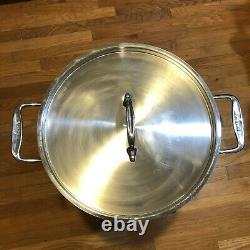 All Clad Stainless Stock Pot 20 Quart Stock Pot RARE w Lid Williams Sonoma